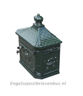 Engelse Brievenbus Wandmodel - Groen