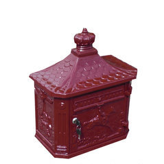 Engelse Brievenbus Wandmodel - Bordeaux Rood