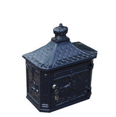 Engelse Brievenbus Wandmodel - Blauw